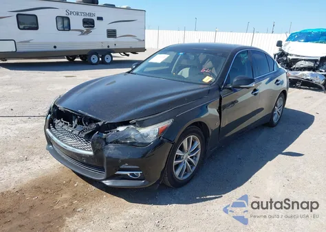 2014 Infiniti Q50 Premium from USA, damaged, VIN JN1BV7AP2EM672661
